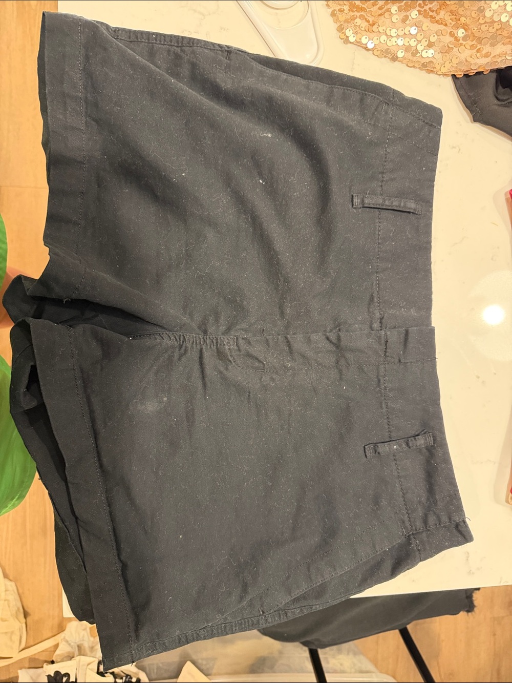 a new day Women's Black Flat-Front Casual Shorts